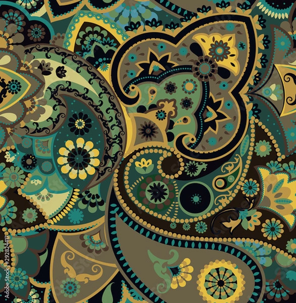 Fototapeta Seamless geometric pattern in oriental style.