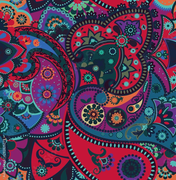 Fototapeta Seamless geometric pattern in oriental style.