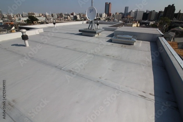 Obraz 屋上防水と住宅地の眺望
