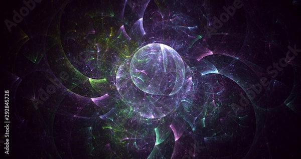 Obraz 3D rendering abstract fantasy light fractal background