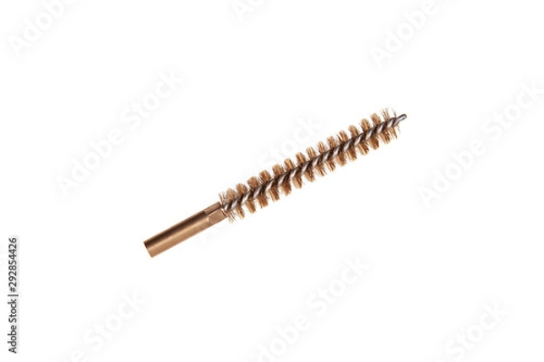 Fototapeta brush to clean the weapon isolate on white