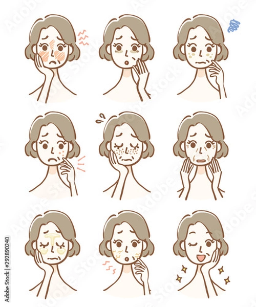 Obraz 中年女性　肌トラブル　セット