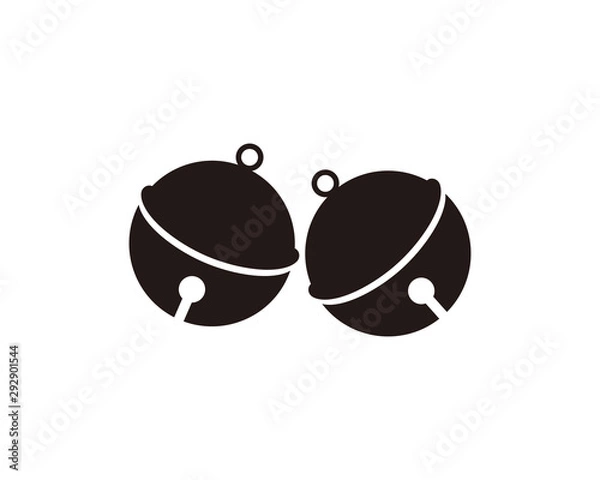 Obraz Christmas bell icon symbol vector