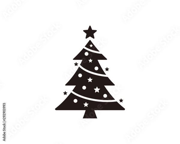Obraz Christmas tree icon symbol vector