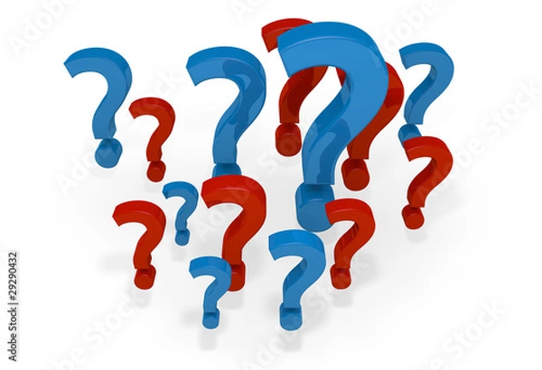 Obraz 3D Question Marks