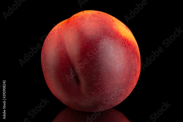 Obraz Ripe nectarine fruit on black