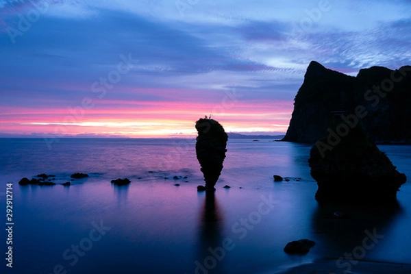 Obraz 北海道恵比寿岩の朝の風景