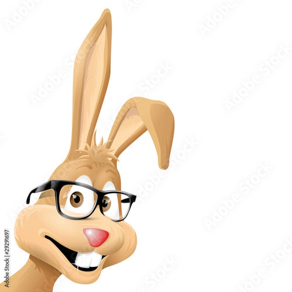 Obraz bunny with black glasses