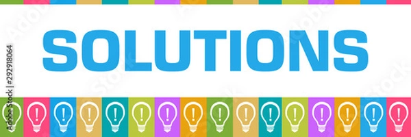 Fototapeta Solutions Colorful Boxes Bulbs Horizontal 
