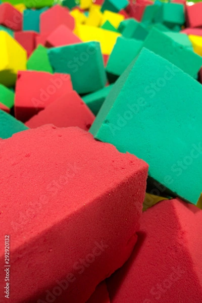 Obraz A multicolour cube sponges playground pool portrait