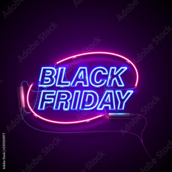 Fototapeta neon black friday ellipse2