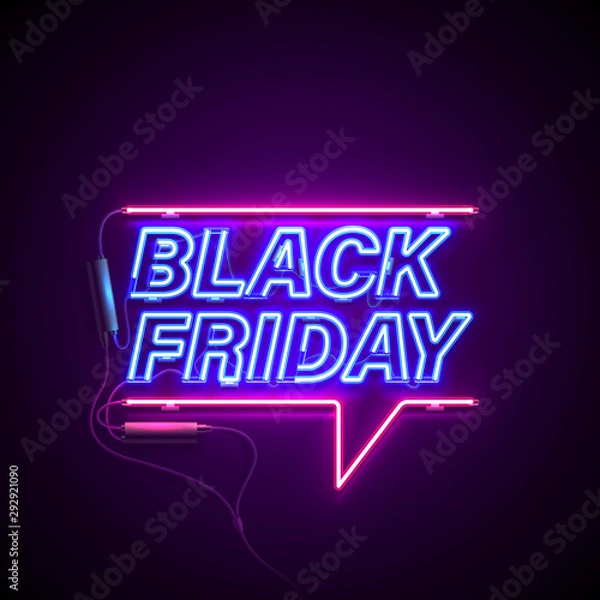 Fototapeta neon black friday2