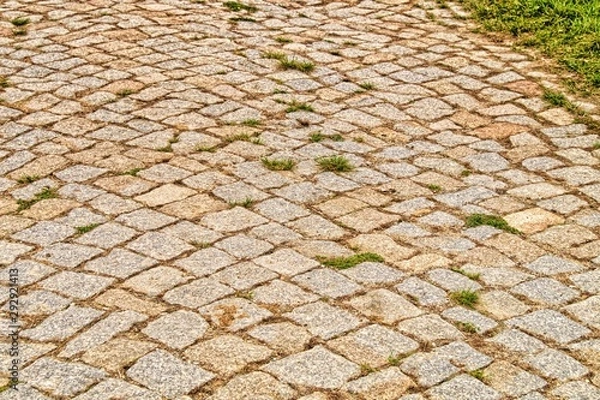 Obraz Weg aus großen Pflastersteinen
