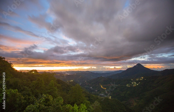 Fototapeta amazing view of sunset
