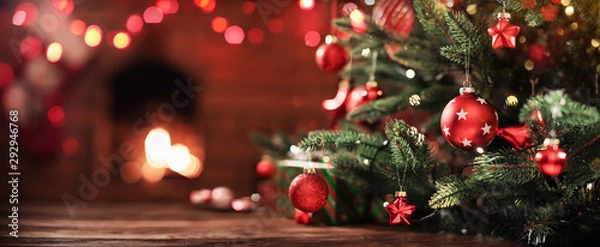 Fototapeta Choinka z dekoracje