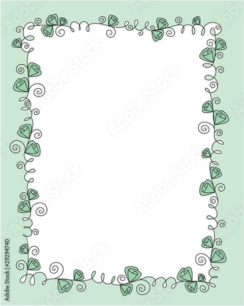 Fototapeta frame with roses