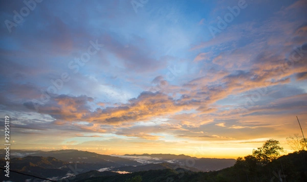 Fototapeta amazing view of sunset