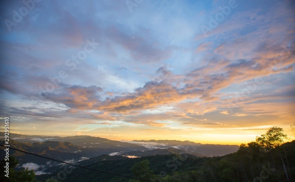 Fototapeta amazing view of sunset