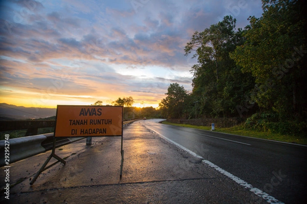 Fototapeta amazing view of sunset