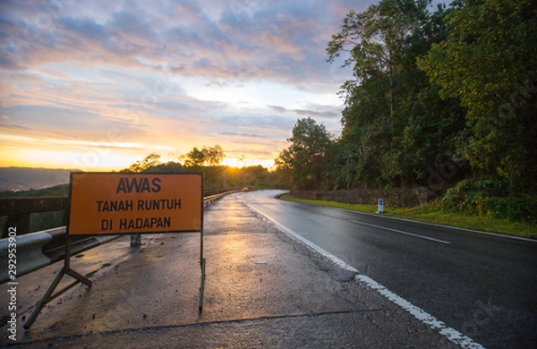 Fototapeta amazing view of sunset