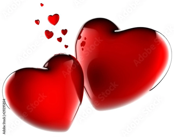 Fototapeta couple de coeurs