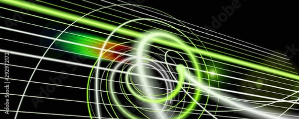 Fototapeta Futuristic particle panorama background design illustration with lights