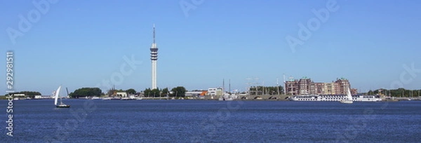 Obraz Panoramic view of Lelystad Haven.