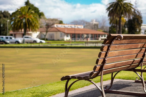 Obraz Lonely bench at the park
