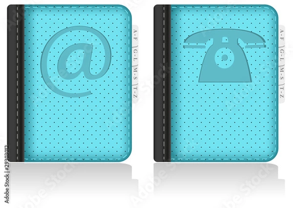 Fototapeta Adressbook, notebook, phonebook. Vector.