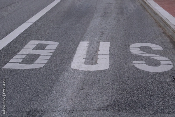 Obraz beschriftete Busspur