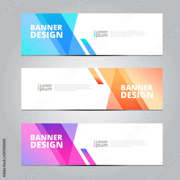 Fototapeta Abstract banner design template collection. 