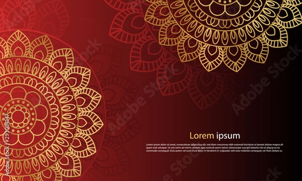 Obraz Abstarct Diwali lamps pattern and invitation card pattern