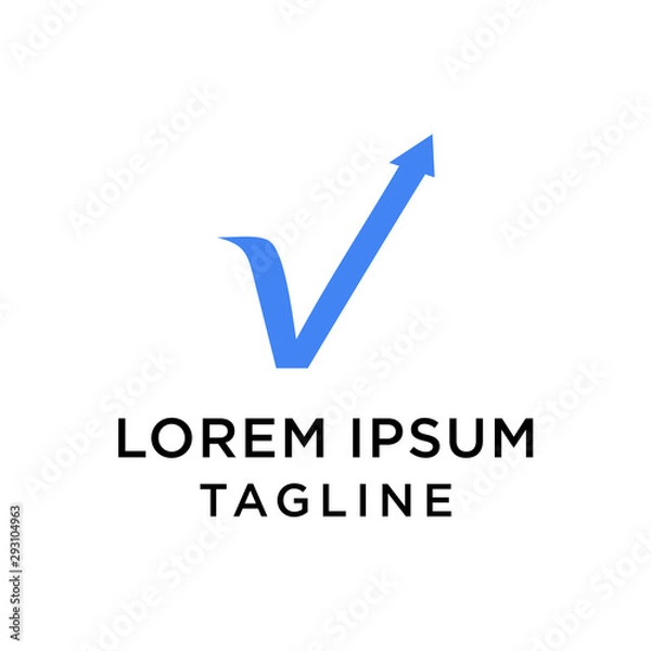 Fototapeta Initial Letter V arrow Logo Template Vector