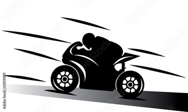 Obraz abstract motorcycle track vector illustration speed