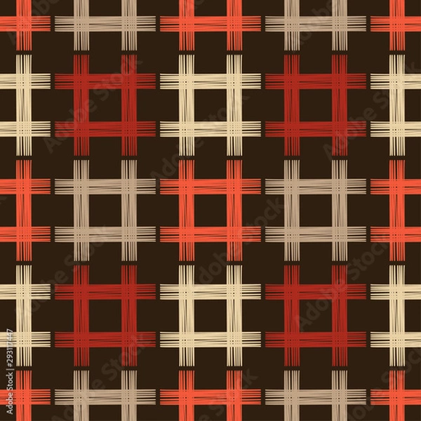 Obraz Ethnic boho seamless pattern. Lace. Embroidery on fabric. Patchwork texture. Weaving. Traditional ornament. Tribal pattern. Folk motif. Can be used for wallpaper, textile, wrapping, web. 