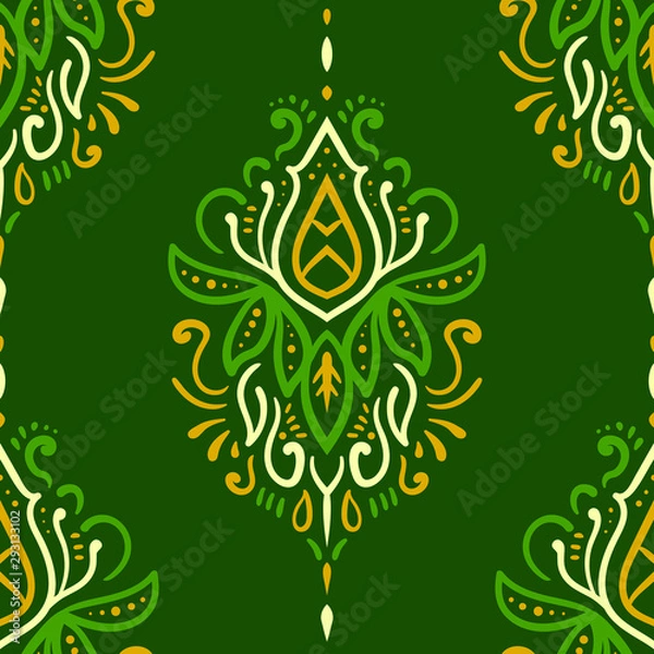 Fototapeta Decorative Floral Winter Seamless Pattern