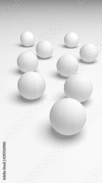 Obraz White abstract background. Lowpoly backdrop. Crumpled paper. 3D illustration