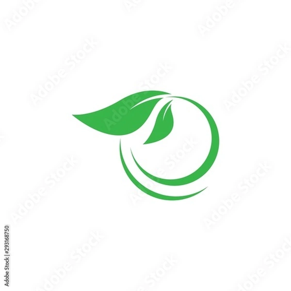 Fototapeta Leaf logo vector icon