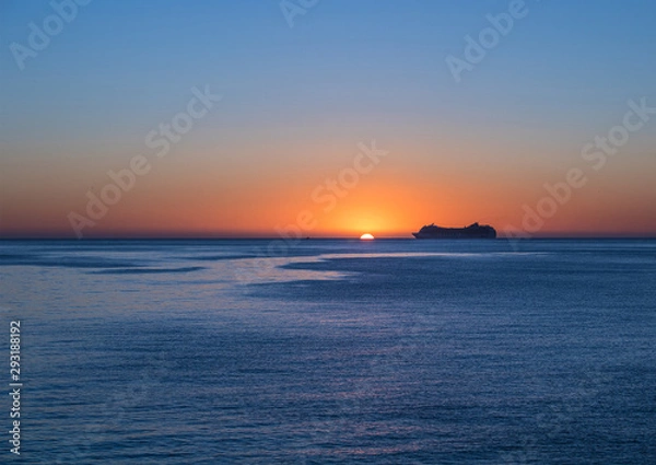 Obraz ship sunset