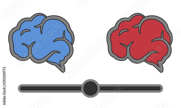 Obraz brain icon, pin, logo