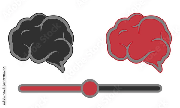 Obraz brain icons on vector