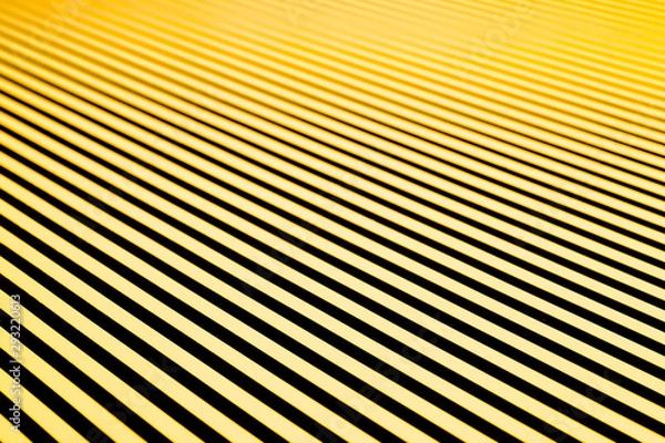 Fototapeta parallel alternating pattern of yellow and shadows