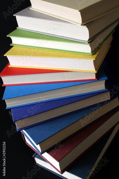 Obraz spirala kolorowych książek