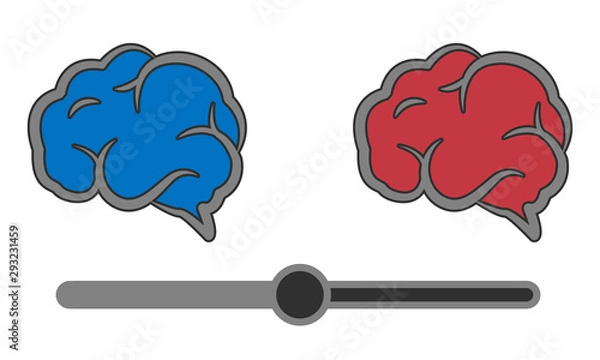 Obraz brain icon pin vector 