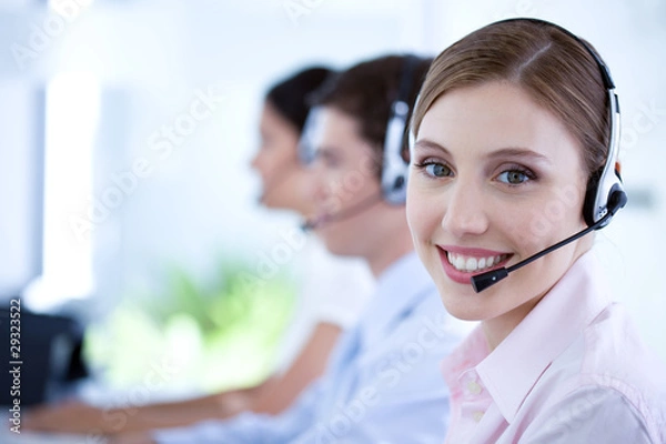 Obraz At a call center