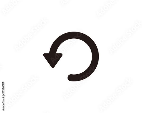 Obraz Undo arrow icon symbol vector