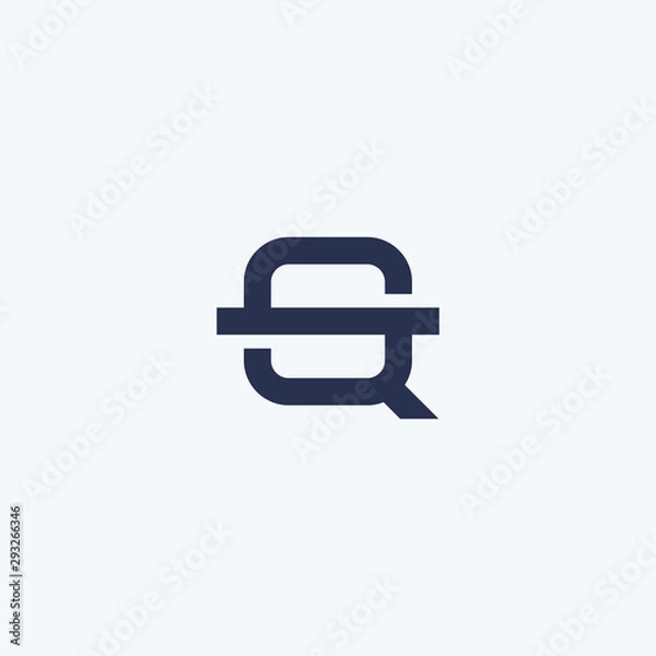 Obraz Initial QS logo design. Icon illustration vector