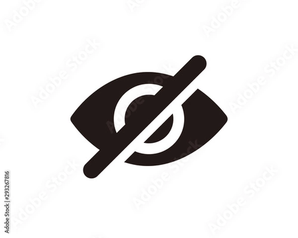 Obraz Blind eye icon symbol vector