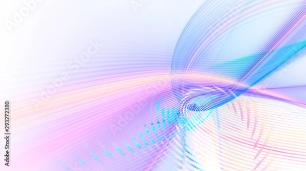 Fototapeta Abstract background element. Fractal graphics series. Composition of glowing lines and mosaic halftone effects. Wide format high resolution image. 3d illustration