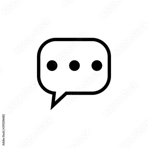 Fototapeta bubble speech icon vector design template